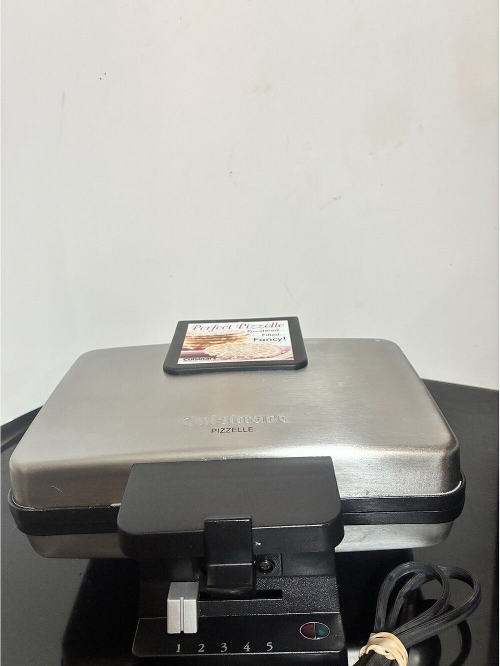 Cuisinart Pizzelle Press WM-PZ2 Stainless Steel Maker 2 Cookie Nonstick Iron